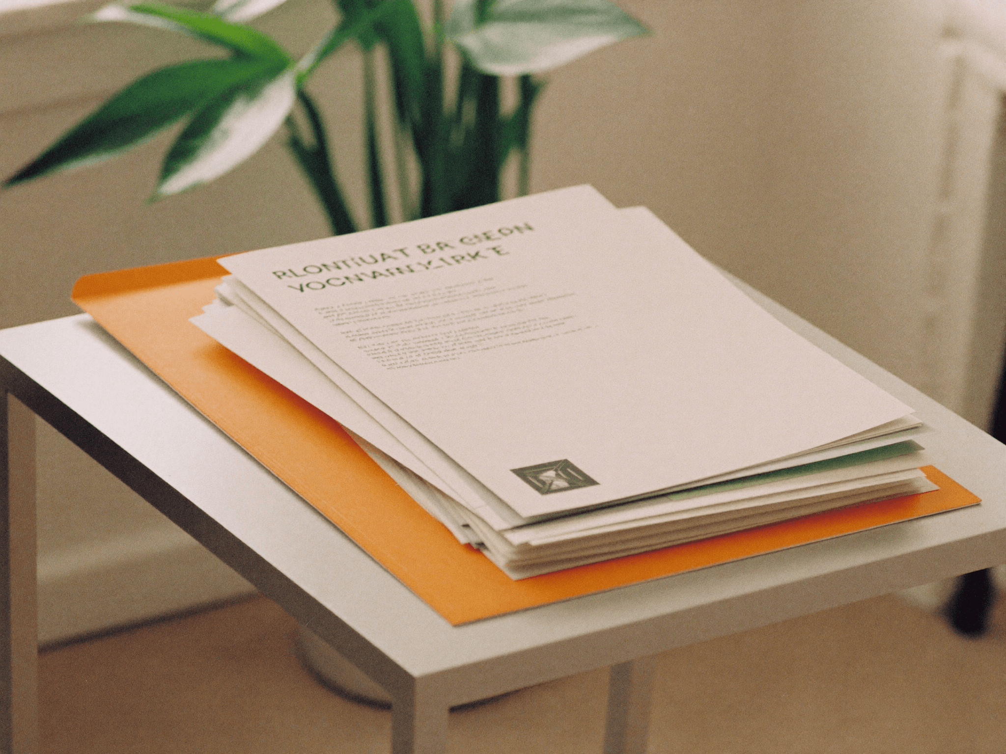 Stack of invoices on a desk